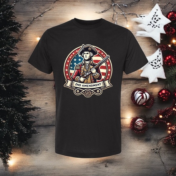 Black 2nd Amendment Graphic T-Shirt - Picture 1 of 1